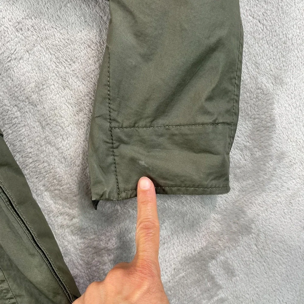 Banana Republic Olive Blazer‎ Jacket Men XS Seaweed Utility Safari Hybrid Zip Up
